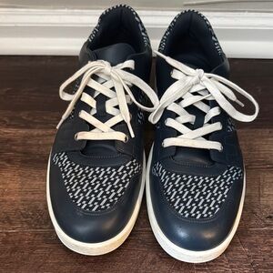 Hermes Navy and White Men's Sneakers